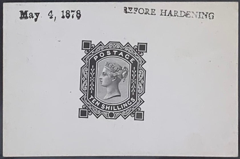 Great Britain 1878 10s die proof. SG128var
