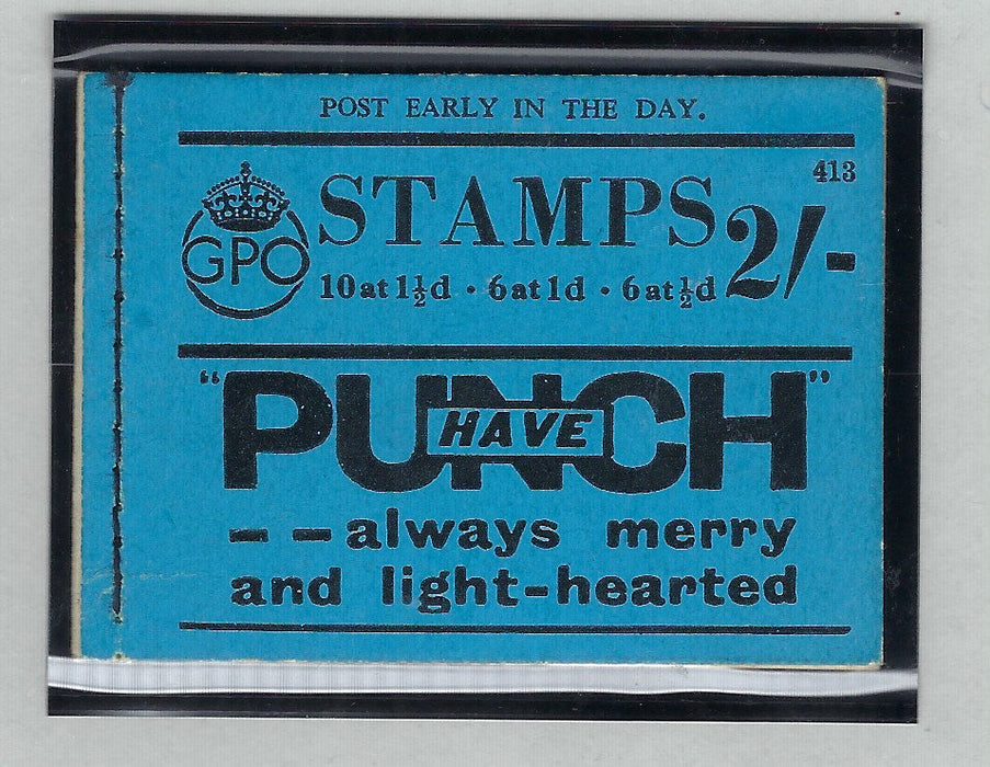 Great Britain 1938 2s Booklet (Edition 413), SGBD12