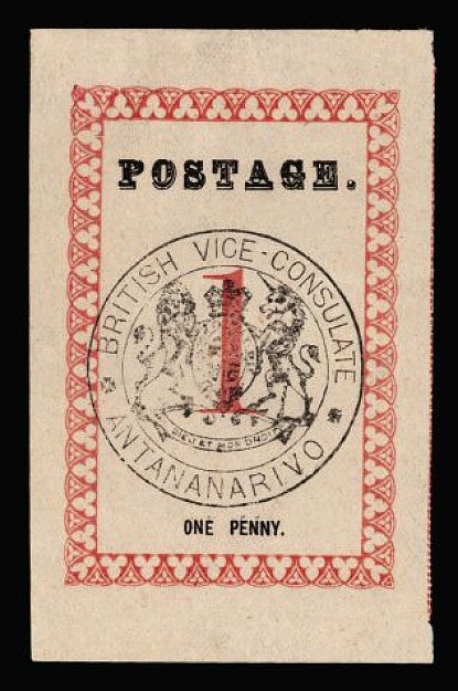 Madagascar 1886 1d rose SG14