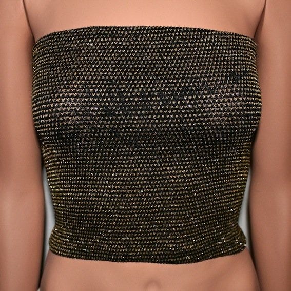 Madonna stage-worn and signed gold lame top