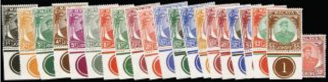 Malaya - Johore 1949-55 set of 21 to $5 SG133/47