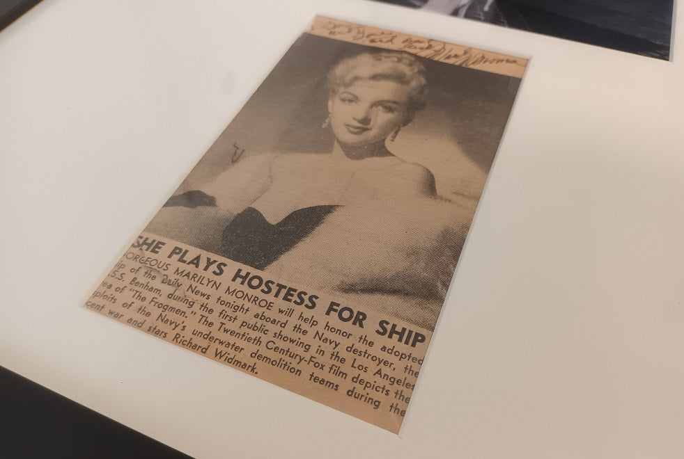 Marilyn Monroe Autographed Newspaper Clipping