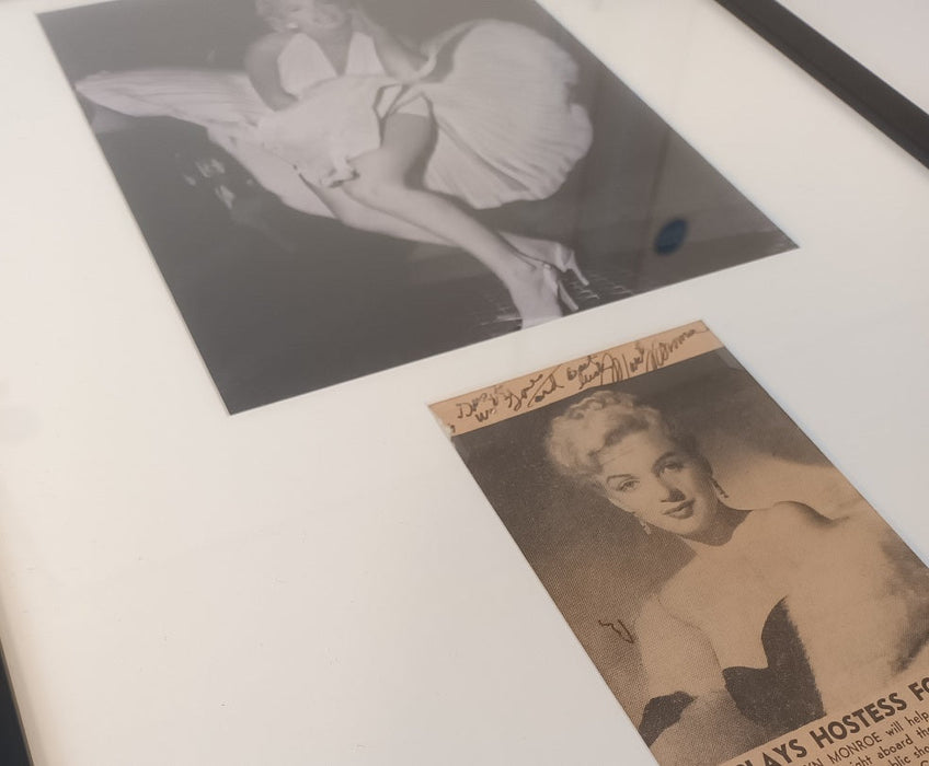 Marilyn Monroe Autographed Newspaper Clipping