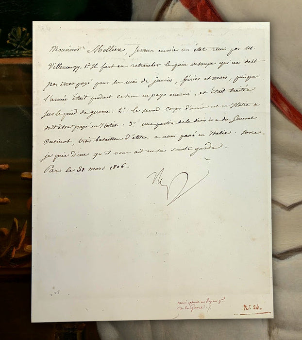 Napoleon Bonaparte signed letter