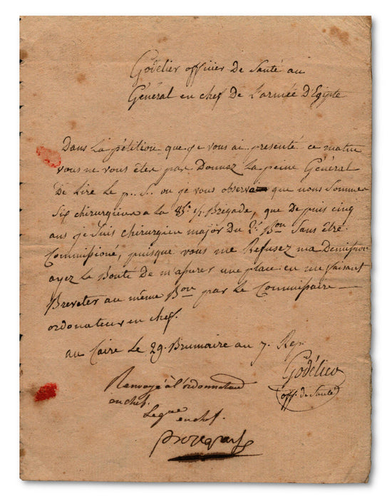 Napoleon Bonaparte signed letter