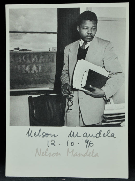Nelson Mandela signed photo