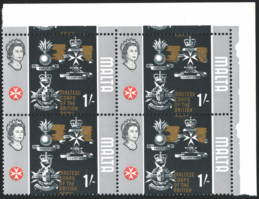 MALTA 1965-70 1s 'Maltese Corps' error, SG340b