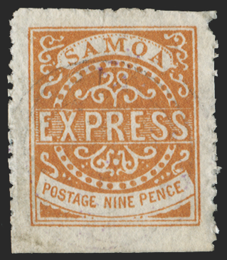 SAMOA 1877-80 'EXPRESS" 9d orange-brown, SG20
