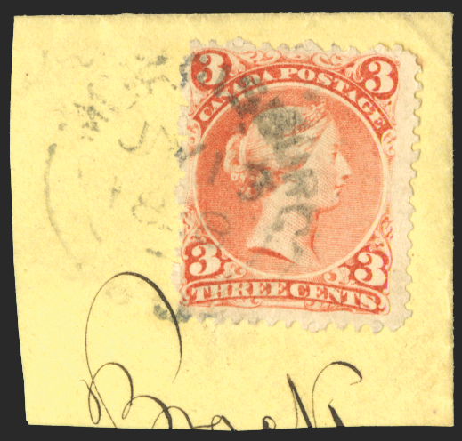 CANADA 1868-71 3c brown-red (USED) SG58a
