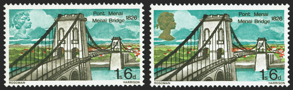 Great Britain 1968 1s6d British Bridges error, SG765a