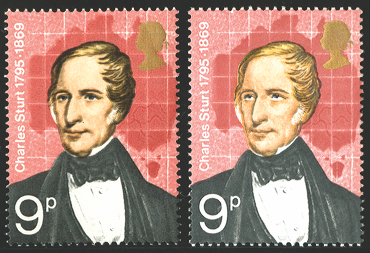 Great Britain 1973 9d British Explorers error, SG927b