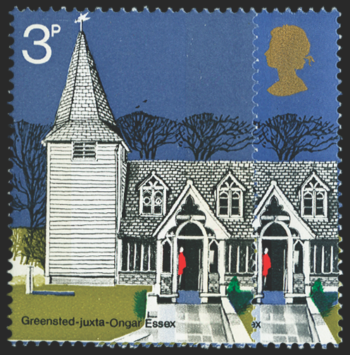 Great Britain 1972 3p Village Churches error, SG904a