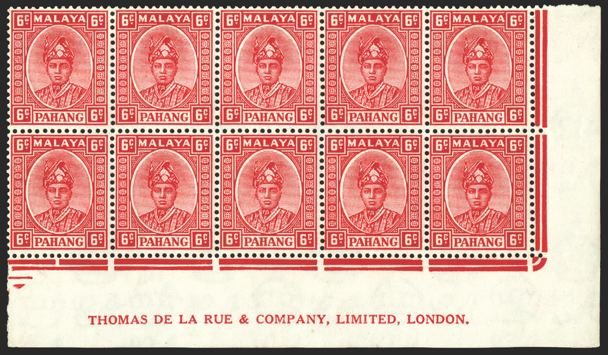 MALAYSIA - PAHANG 1935-41 6c scarlet, SG34