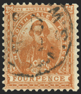Australia New South Wales 1907 4d orange-brown variety, SG357var