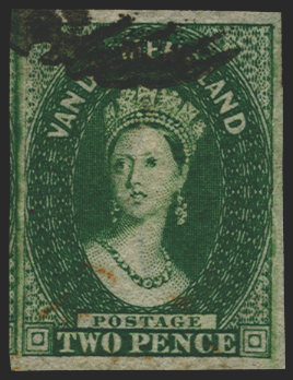 Australia Tasmania 1855 2d green, SG16