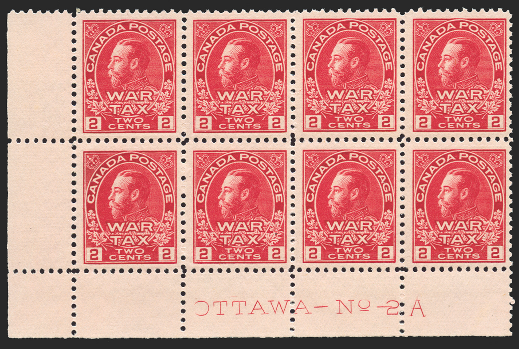 CANADA 1915 2c carmine-red 'WAR TAX' (UNUSED), SG229