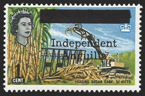 ANGUILLA 1967 1c 'Sugar cane', SG2