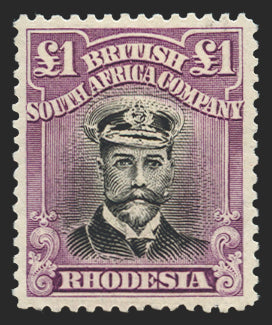 RHODESIA 1922-24 £1 black and magenta, SG311