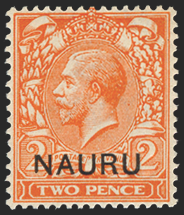 NAURU 1916-23 2d orange variety, SG4b var