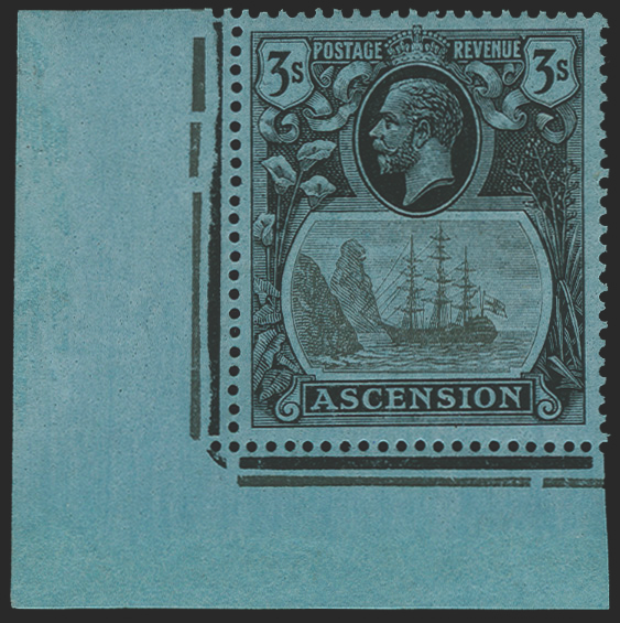 Ascension 1924-33 3c grey-black and black/blue, SG20c