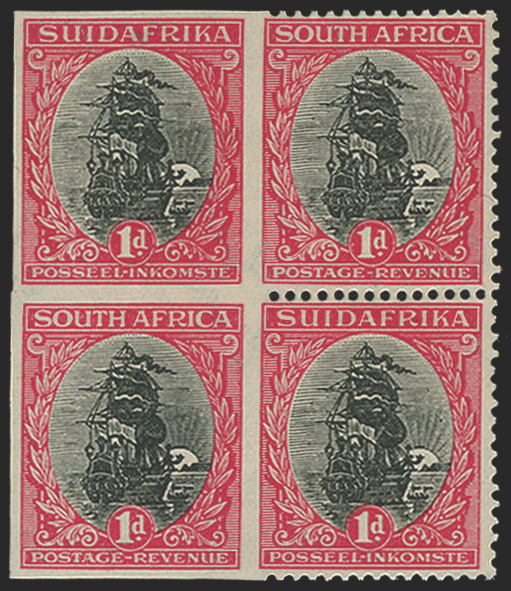 SOUTH AFRICA 1926-37 1d black and carmine error, SG31b