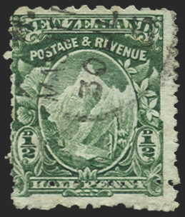 New Zealand 1902 ½d green 'Mount Cook', SG306