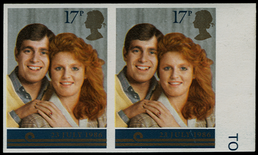 Great Britain 1986 17p Royal Wedding error, SG1334a