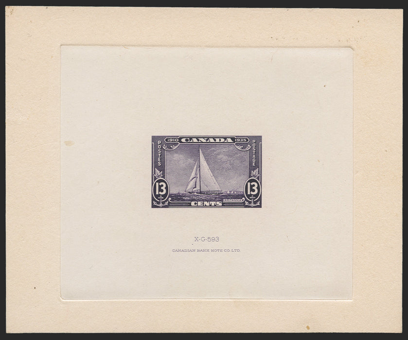 CANADA 1935 Silver Jubilee 13c 'Britannia' die proof, SG340