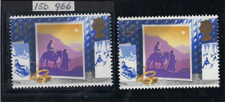 Great Britain 1988 13p for 14p Christmas.
