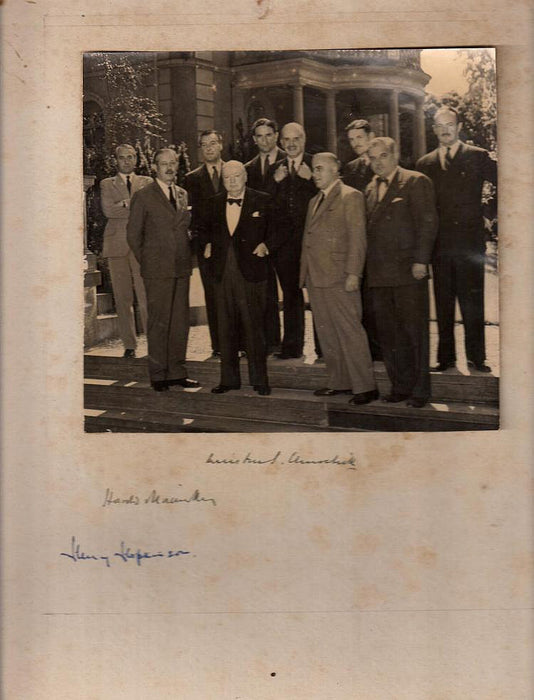 Winston Churchill signed Council of Europe photograph