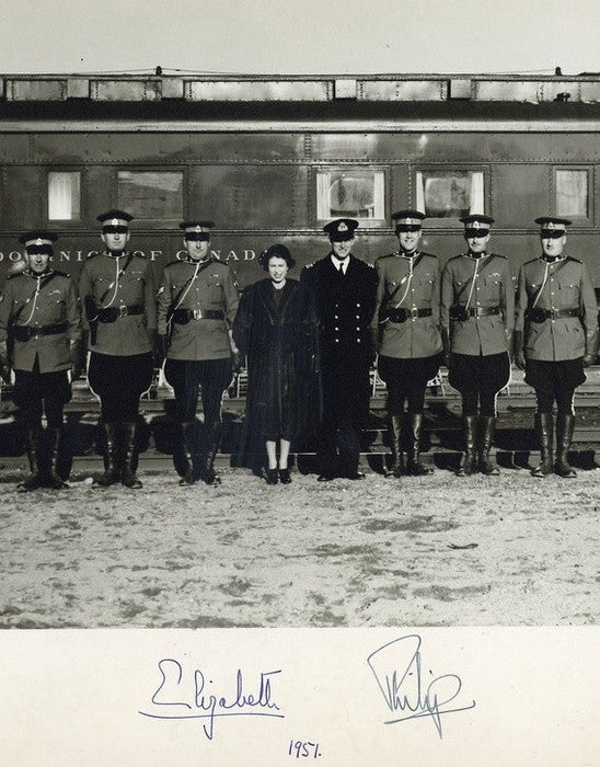 Princess Elizabeth and Prince Philip signed photograph