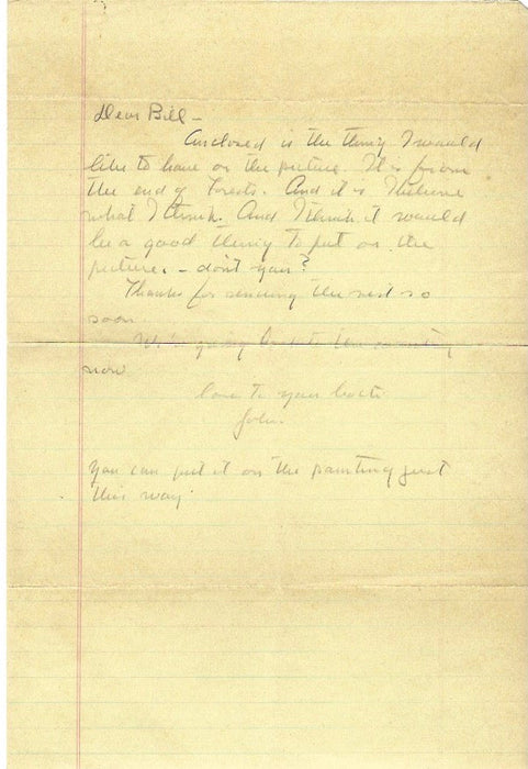 John Steinbeck handwritten and signed letter