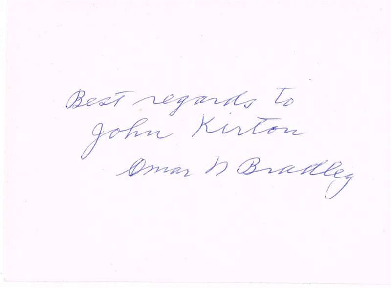 Omar Bradley Autograph