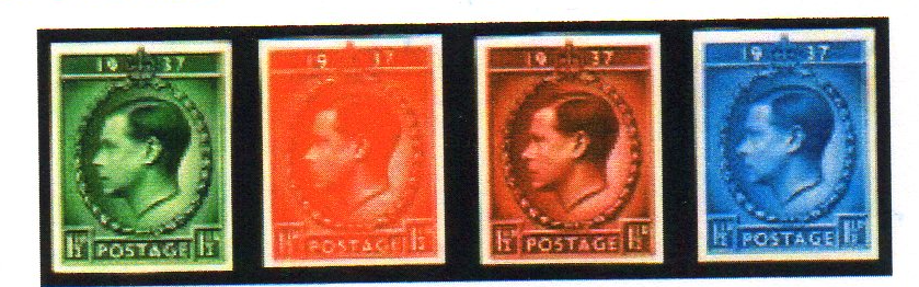 Great Britain King Edward VII and King George VI 1936 11/2d Coronation essays, SG