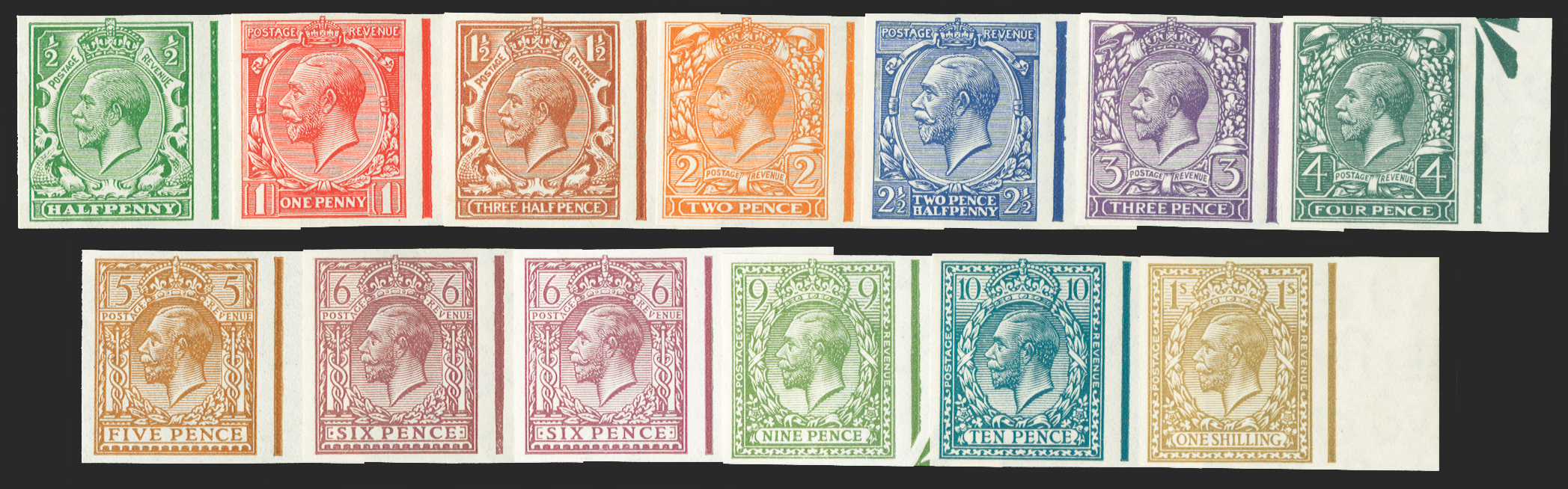 Great Britain 1924-26 1/2d-1s Definitives (wmk. Block Cypher). SG418/29var