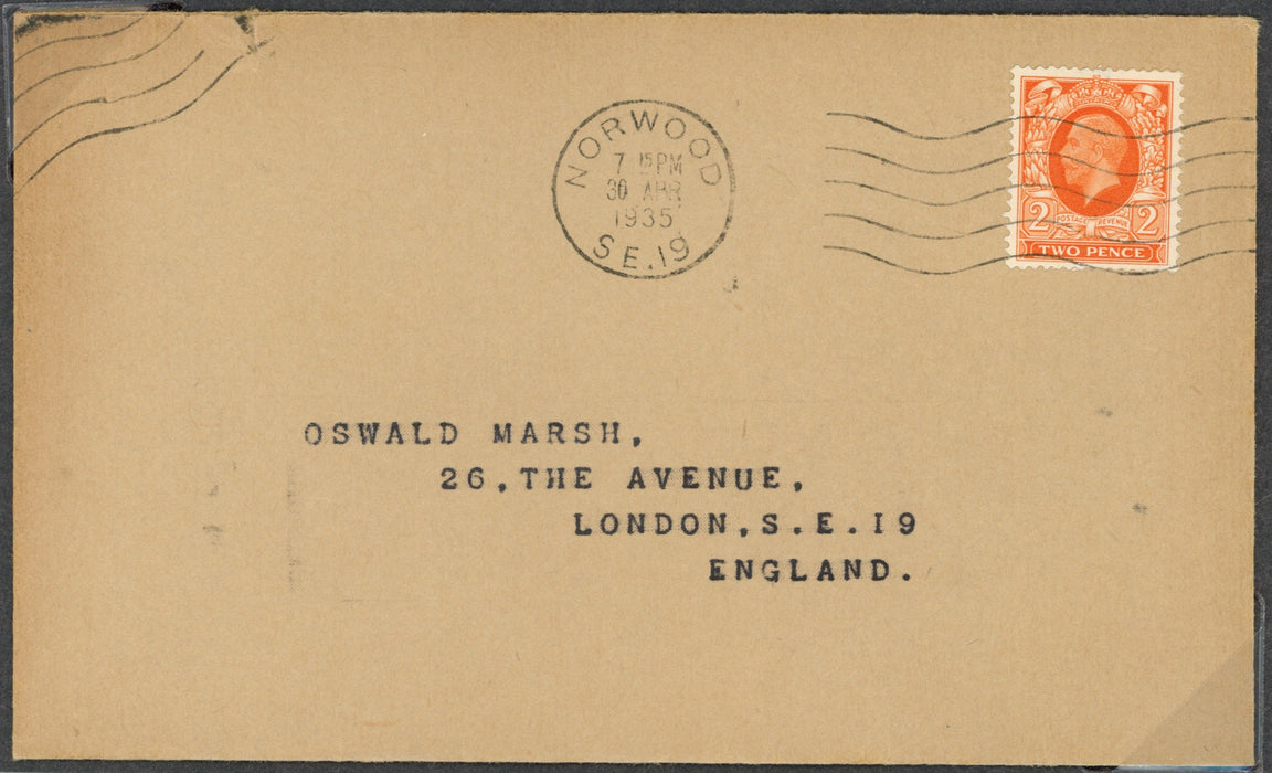 Great Britain 1935 2d orange (small format, watermark sideways), SG442