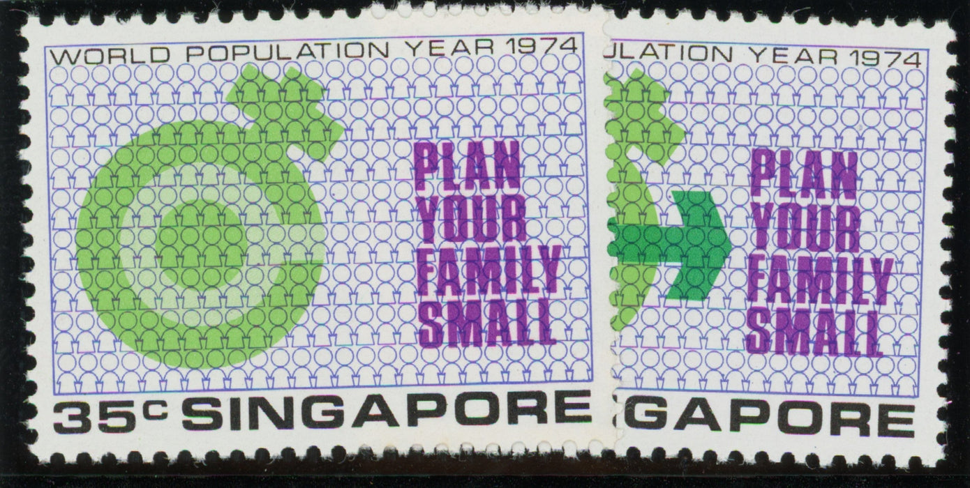 Singapore 1974 35c World Population Year error, SG239a