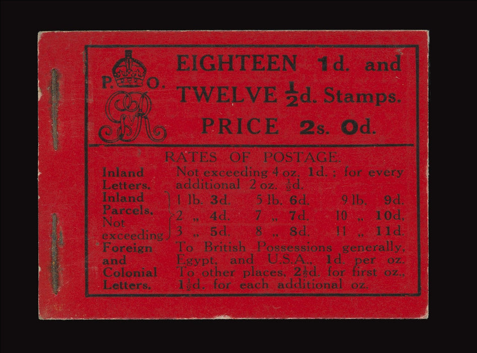 Great Britain 1912 2s0d Booklet (Watermark Simple cypher), SGBB4