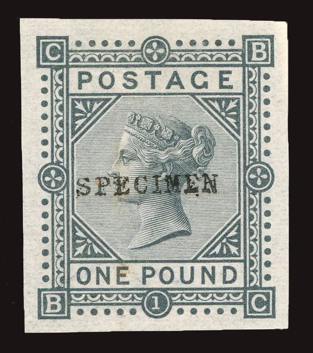 Great Britain 1878 £1 Colour Trial Specimen, Plate 1, SG129var