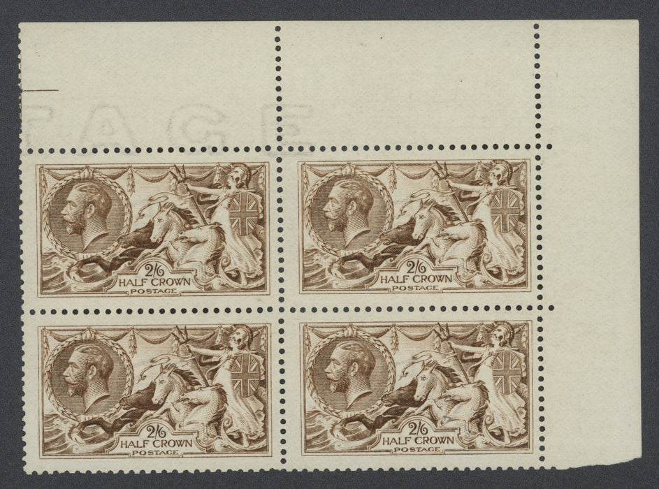 Great Britain 1915 2s6d grey brown "Seahorses", SG407