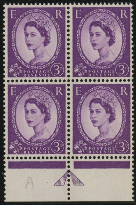 Great Britain 1959 3d deep violet "Dollis Hill Phosphor Trial", SG575var