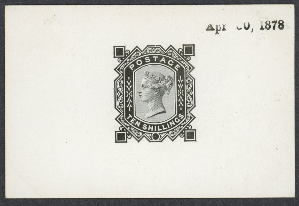 Great Britain 1878 10s die proof, SG128var