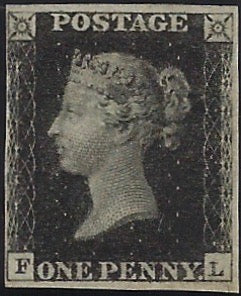 Great Britain 1840 1d Black Plate 5, SG2