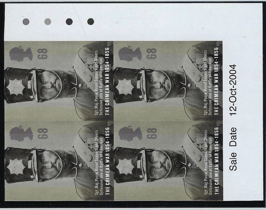 Great Britain 2004 68p 150th Anniversary of the Crimean War error, SG2493a