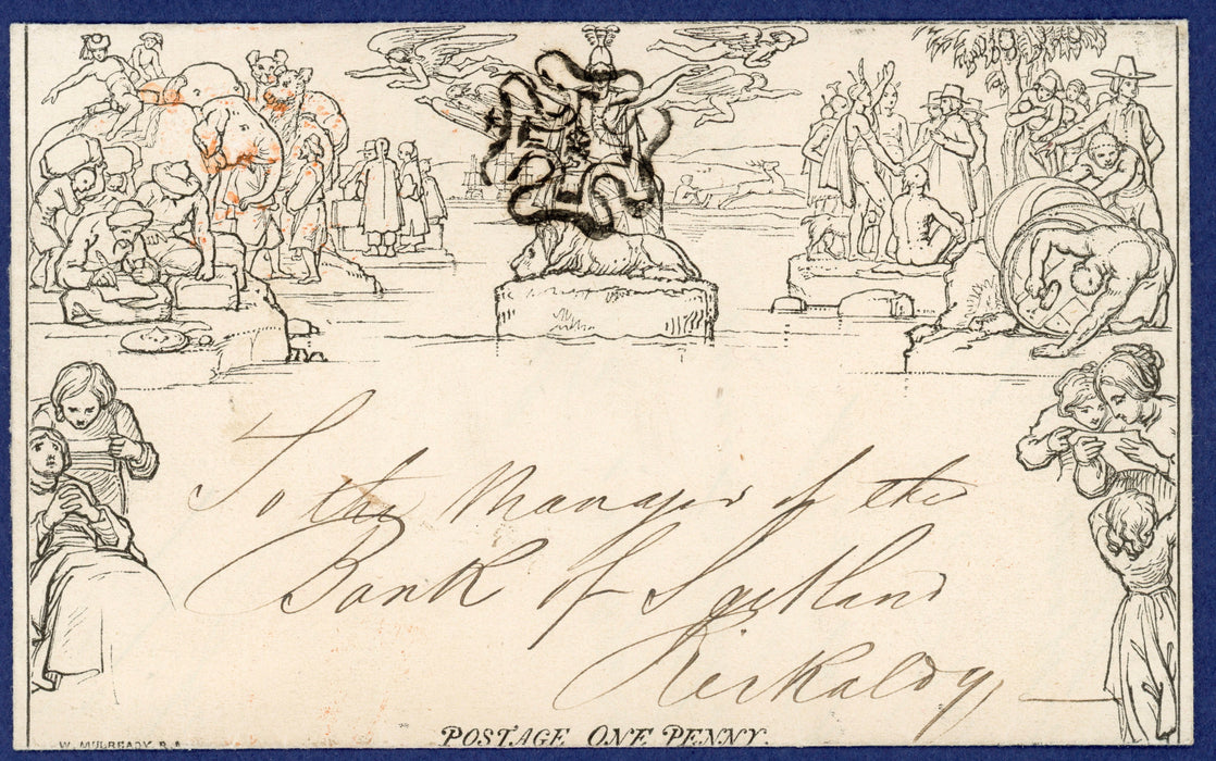 Great Britain 1840 1d Mulready lettersheet Forme 4, Stereo A78, SGME1
