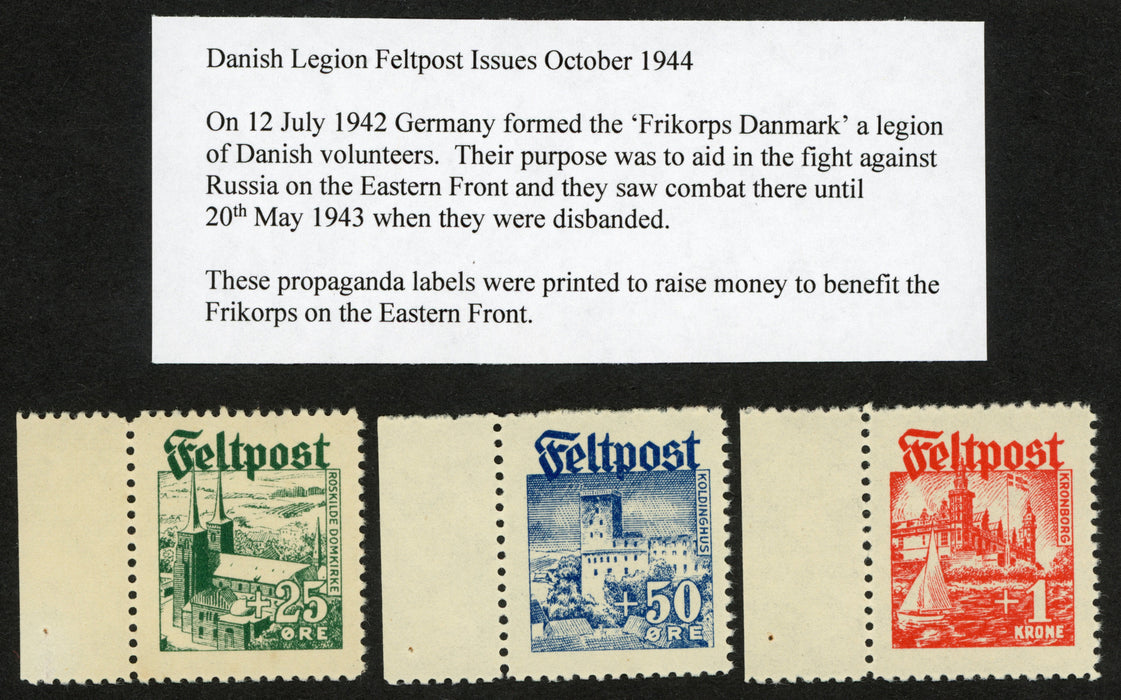 Germany 1944 Danish Legion Feltpost set of three