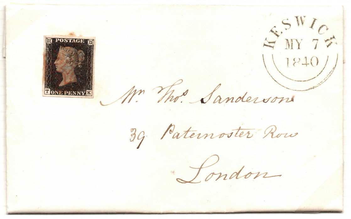 Great Britain 1840 1d black, plate 1a, SG2