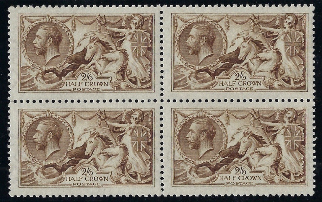 Great Britain 1915 2s6d Yellow brown (watermark reversed). SG406wj