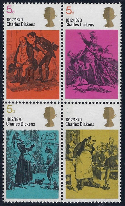 Great Britain 1970 Queen Elizabeth II 5d Literary Anniversaries. SG824ac