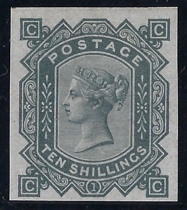 Great Britain 1878 10s Greenish grey Plate 1, SG128var